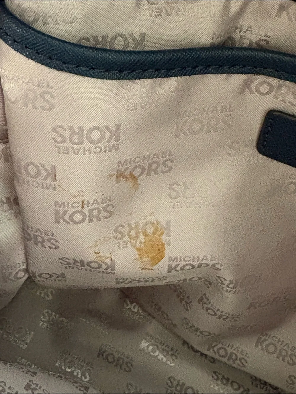 Michael Kors Navy and White Floral Backpack
